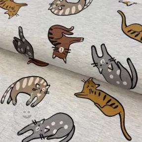Úplet Lazy cats ecru melange