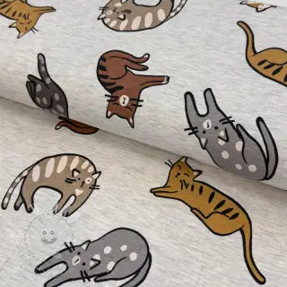 Úplet Lazy cats ecru melange