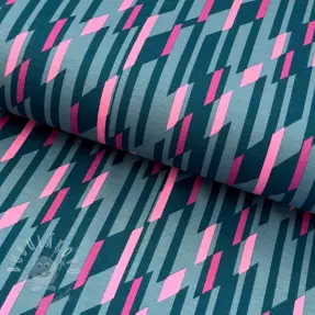 Spoločenské a dámske látky PUNTA DI ROMA Abstract dark mint