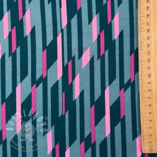 Spoločenské a dámske látky PUNTA DI ROMA Abstract dark mint