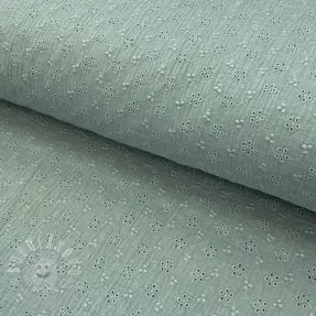 Dvojitá gázovina/mušelín Embroidery 2 green