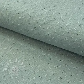 Dvojitá gázovina/mušelín Embroidery 2 green