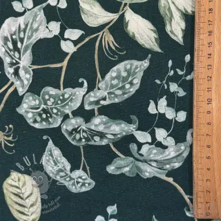 Dekorační látka Plants dark green digital print