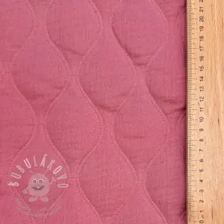 Dvojitá gázovina/mušelín QUILT Wave mauve