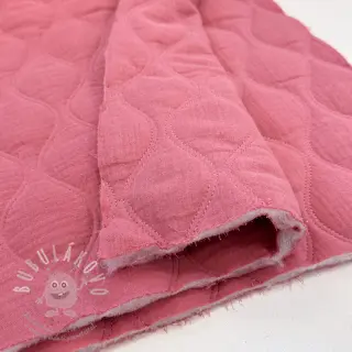 Dvojitá gázovina/mušelín QUILT Wave mauve