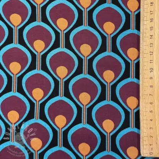 Viskóza ROSELLA STRETCH Abstract black