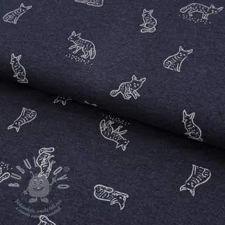 Úplet Hidden foxie indigo melange