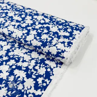 Viskóza STRETCH Flowers cobalt