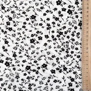 Spoločenské a dámske látky MAGNOLIA STRETCH Flowers white