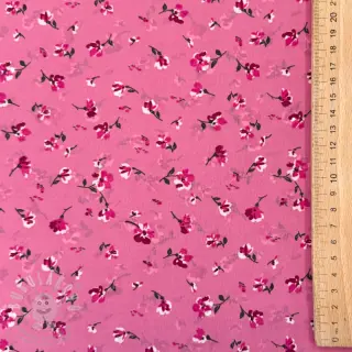 Šifon Flowers pink