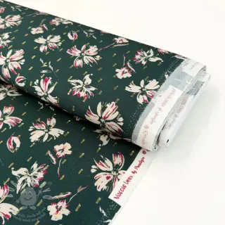 Viskóza LUREX Flowers dark emerald