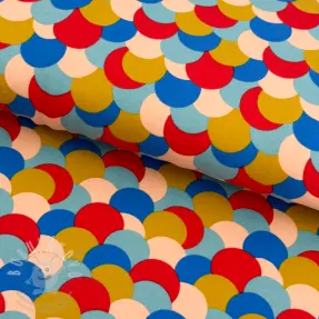 Teplákovina Colourful dots light blue