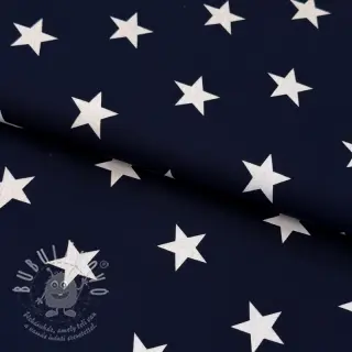 Bavlněná látka Stars navy