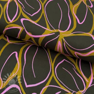 Viskóza ROSELLA STRETCH Abstract flow dark green