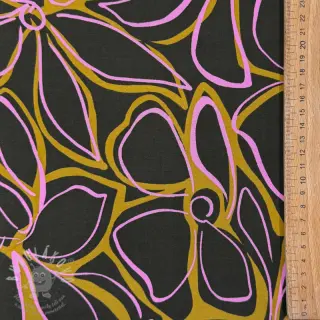 Viskóza ROSELLA STRETCH Abstract flow dark green