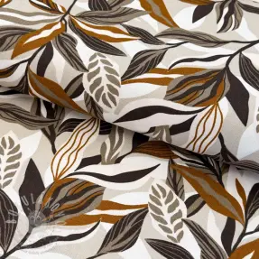Dekorační látka Leaves taupe