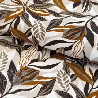 Dekorační látka Leaves taupe