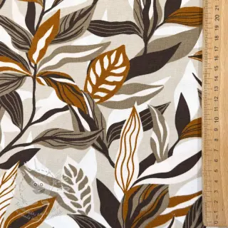 Dekorační látka Leaves taupe