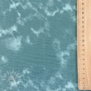 Dvojitá gázovina/mušelín TIE DYE dark cyan