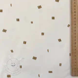 Teplákovina počesaná SOFT Stripes ecru