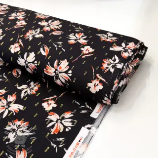 Viskóza LUREX Flowers black