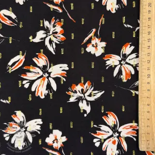 Viskóza LUREX Flowers black