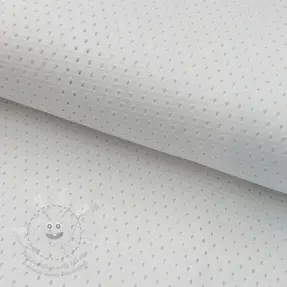 Bavlněná látka STRETCH EYELET white