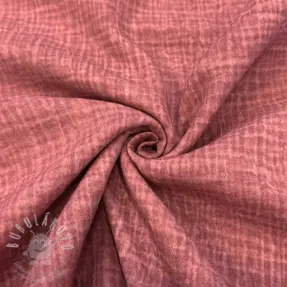 Dvojitá gázovina/mušelín STONE WASHED light rose