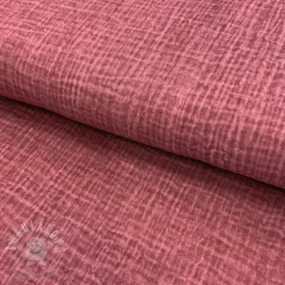 Dvojitá gázovina/mušelín STONE WASHED light rose