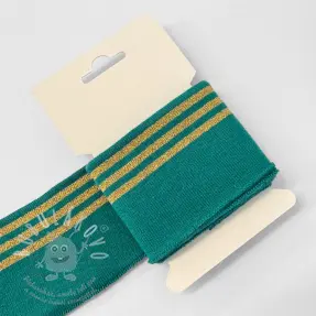 Náplet CUFF LUREX 7 cm teal/gold