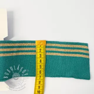 Náplet CUFF LUREX 7 cm teal/gold