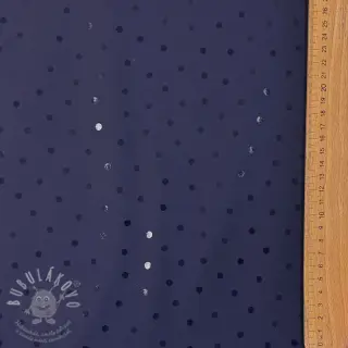 Látka na pláštěnku Dots navy