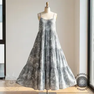 Dvojitá gázovina/mušelín TIE DYE rock grey