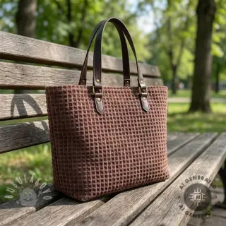 Dekorační látka VELOURS DECO SQUARE brown