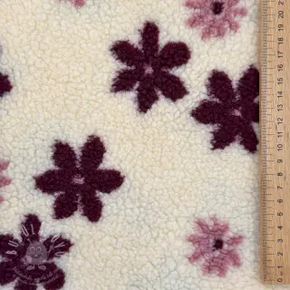 Kabátovina TEDDY JACQUARD Flowers off white