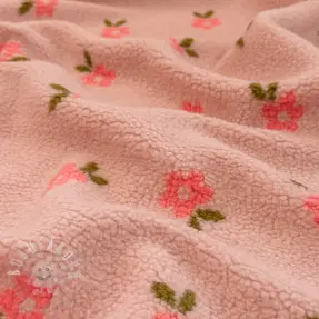 Kabátovina TEDDY Tiny flowers light pink