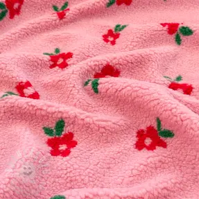 Kabátovina TEDDY Tiny flowers pink