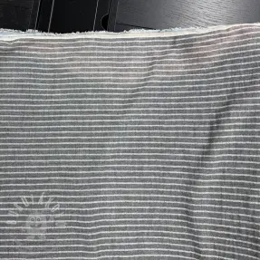 Dvojitá gázovina/mušelín YARN DYED Stripes grey 2nd class