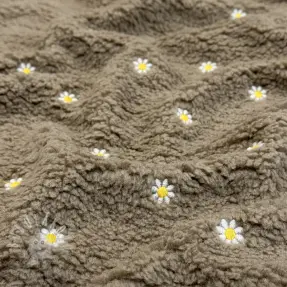 Kabátovina TEDDY EMBROIDERY Mini taupe