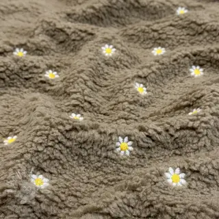 Kabátovina TEDDY EMBROIDERY Mini taupe