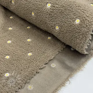 Kabátovina TEDDY EMBROIDERY Mini taupe