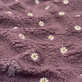 Kabátovina TEDDY EMBROIDERY Mini rosewood