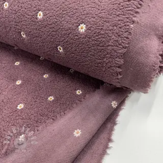 Kabátovina TEDDY EMBROIDERY Mini rosewood