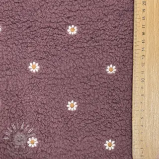 Kabátovina TEDDY EMBROIDERY Mini rosewood