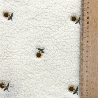 Kabátovina TEDDY JACQUARD EMBROIDERY Sunflower