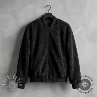 Kabátovina TEDDY black