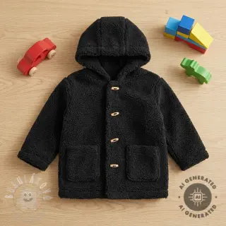 Kabátovina TEDDY black