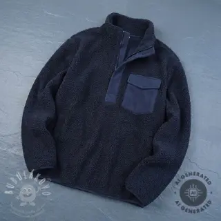 Fleece TEDDY DOUBLE SIDED navy