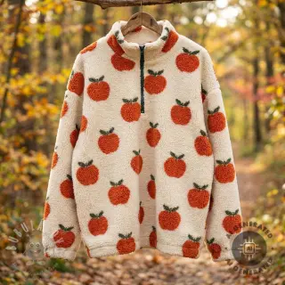 Kabátovina TEDDY JACQUARD Apples