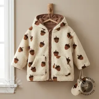 Kabátovina TEDDY JACQUARD Acorns